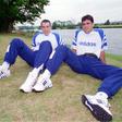 José Carlos (à direita) com Jorge Costa na pré-época de 1994, em Sunderland - Foto: A BOLA