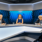 Debate entre Pedro Mascarenhas Santos e Patrick Morais de Carvalho, candidatos às eleições do Belenenses foi moderado pela jornalista Irene Palma — Foto: Teófilo Afonso
