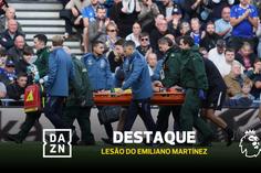 O choque arrepiante que lesionou Emiliano Martínez