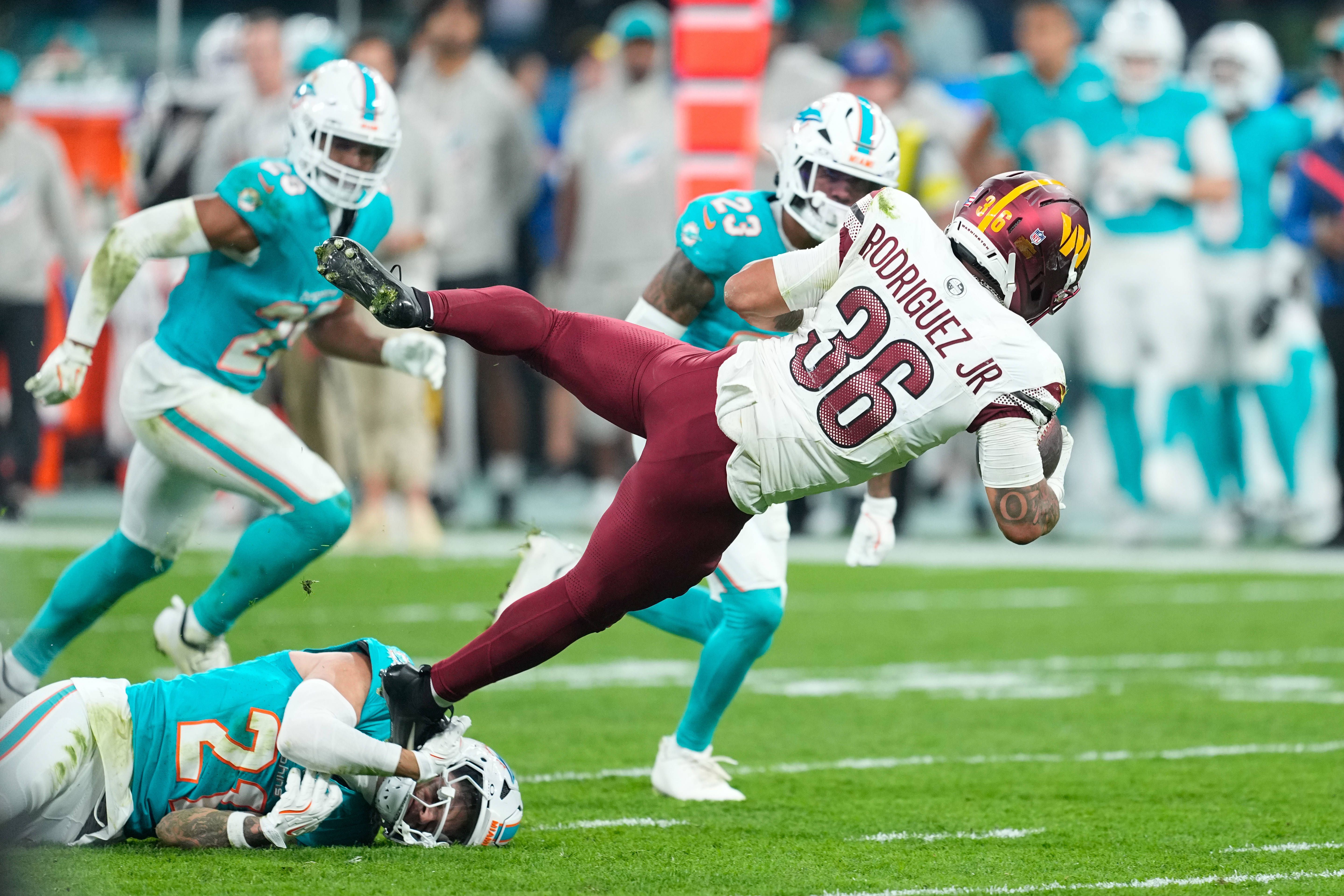 Miami Dolphins e Washington Commanders mediram forças no Bernabéu, Madrid - Foto: IMAGO