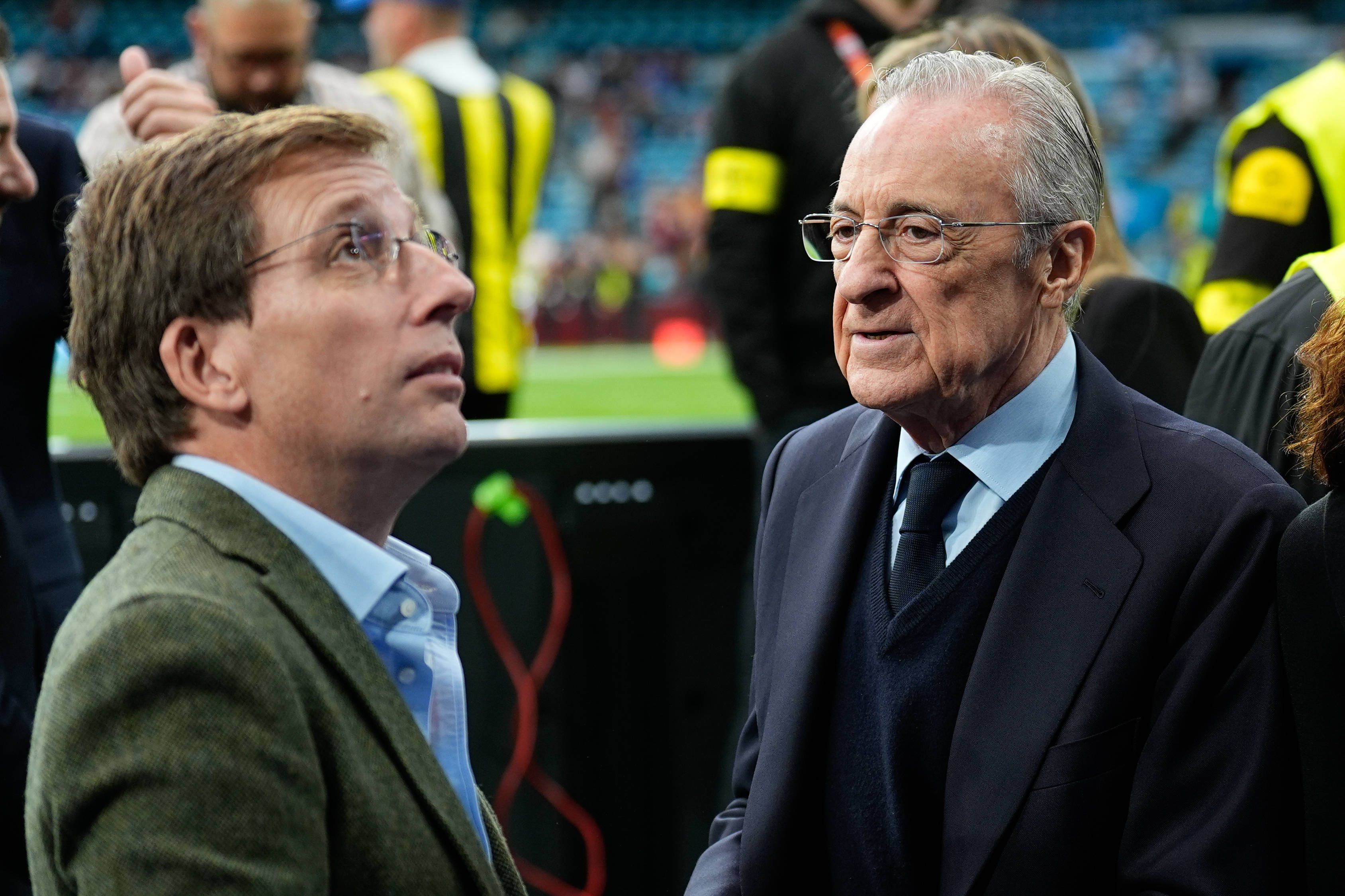 Florentino Pérez, presidente do Real Madrid, antes do jogo entre Miami Dolphins e Washington Commanders no Santiago Bernabéu - Foto: IMAGO