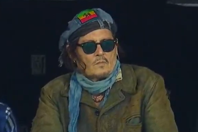 Johnny Depp na Bombonera a ver um jogo do Boca Juniors (D.R.)