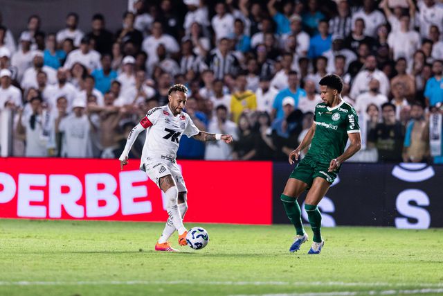 Neymar na vitória sobre o Palmeiras de Abel Ferreira