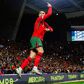 Cristiano Ronaldo celebra com um salto