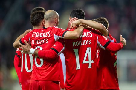 Jogadores do Benfica fazem a festa do golo - Foto: IMAGO