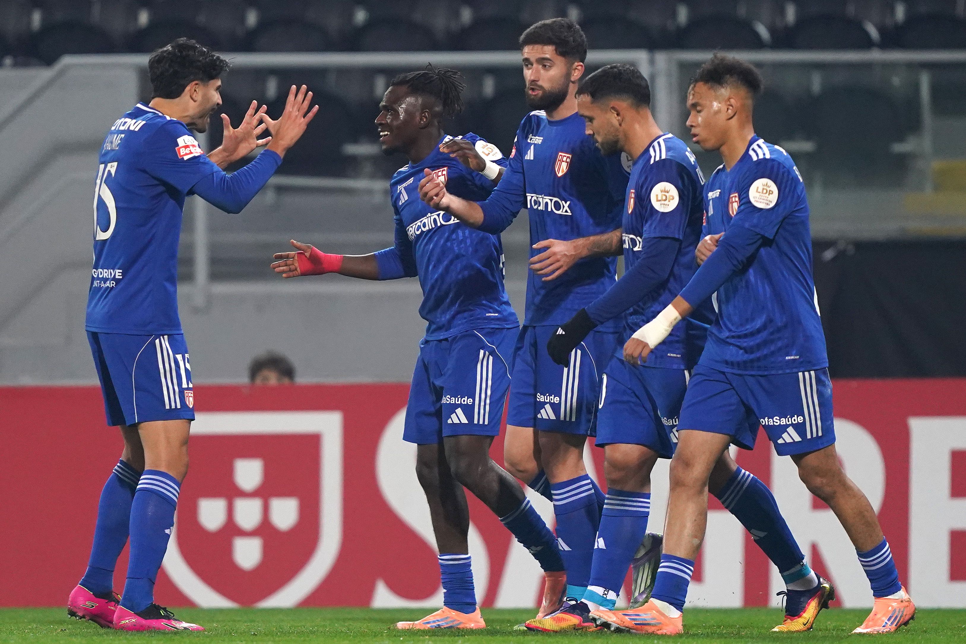 Tunde Akinsola apontou o único golo da partida e colocou o Aves SAD nos 'quartos' da Taça de Portugal. Foto: Hugo Delgado/LUSA