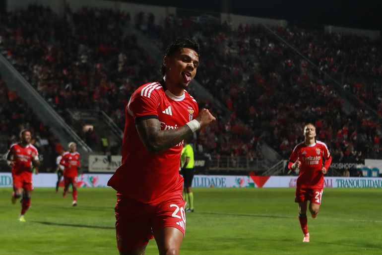 Richard Ríos festeja golo apontado frente ao Farense - Foto: Carlos Vidigal Jr. / Kapta+