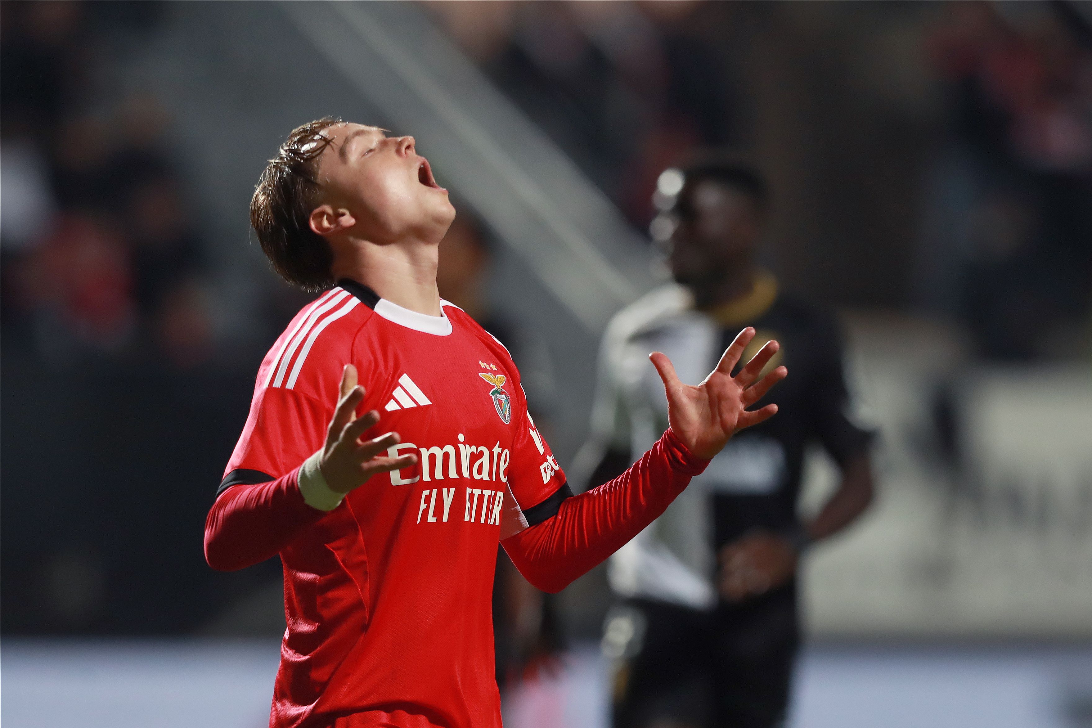 Andreas Schjelderup durante o Farense-Benfica - Foto: Carlos Vidigal Jr. / Kapta+