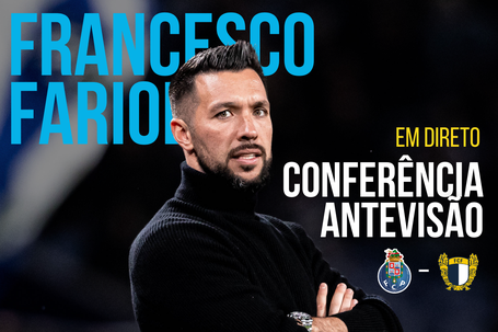EM DIRETO: siga a antevisão de Francesco Farioli ao jogo da Taça