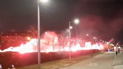 VÍDEO: A incrível receção ao Atlético Madrid no Metropolitano