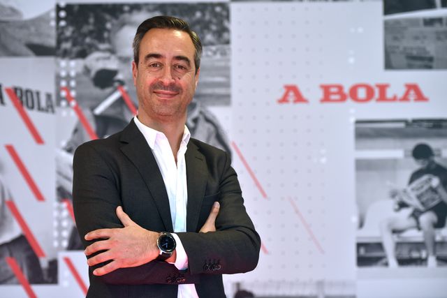 Jorge Sousa, candidato a Presidente do Conselho de Arbitragem da FPF, na redação d' A BOLA (Foto: MIguel Nunes)