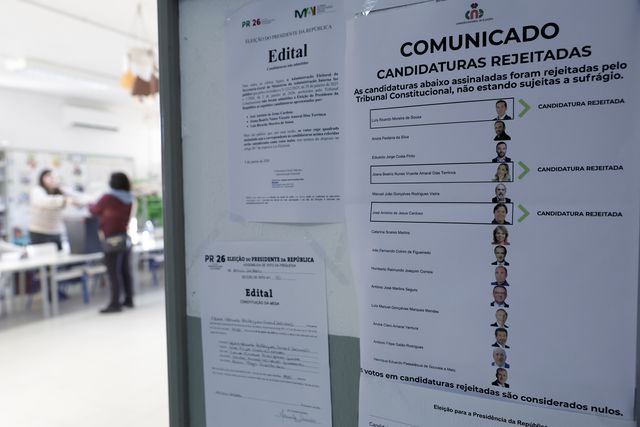 Painel de uma assembleia eleitoral - Foto: MARCOS BORGA / LUSA