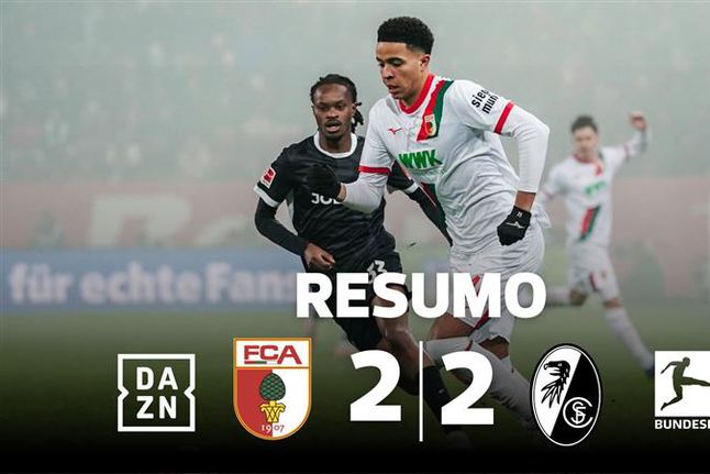 No Augsburgo-Friburgo os golos chegaram aos pares (resumo)