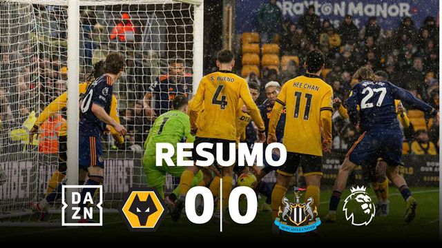 Wolves trava Newcastle e soma quinto jogo seguido sem perder (resumo)