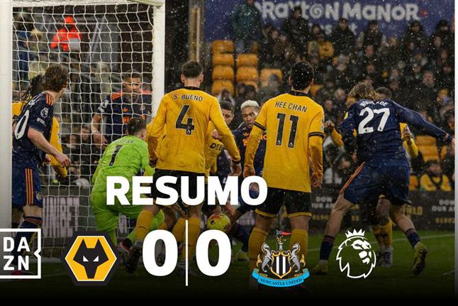 Wolves trava Newcastle e soma quinto jogo seguido sem perder (resumo)