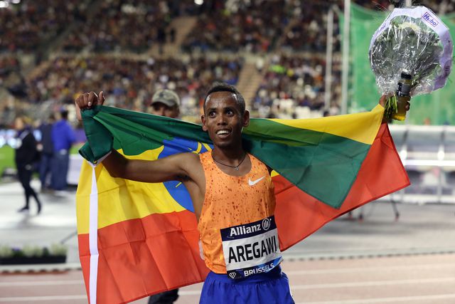 Berihu Aregawi, vencedor da medalha de prata em Paris2024 nos 10 mil metros