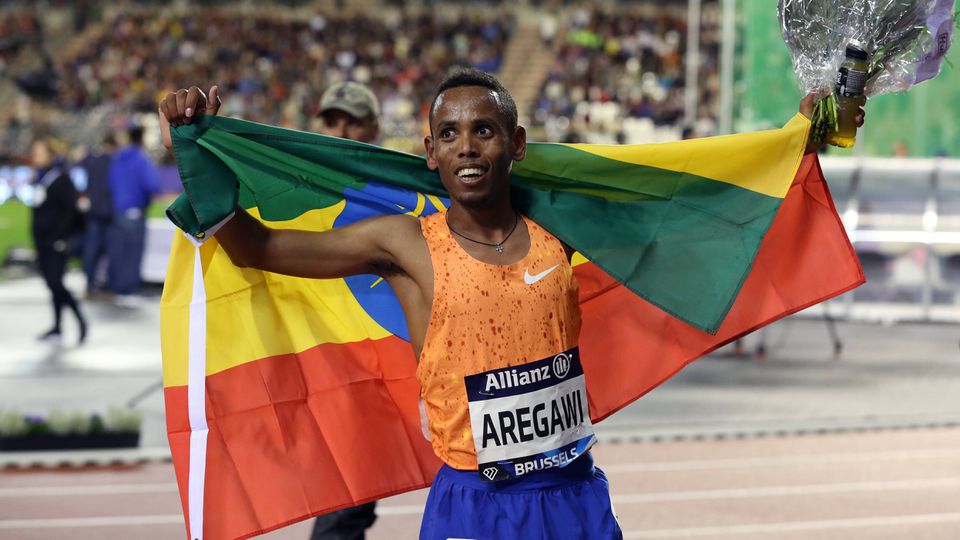 Berihu Aregawi, vencedor da medalha de prata em Paris2024 nos 10 mil metros