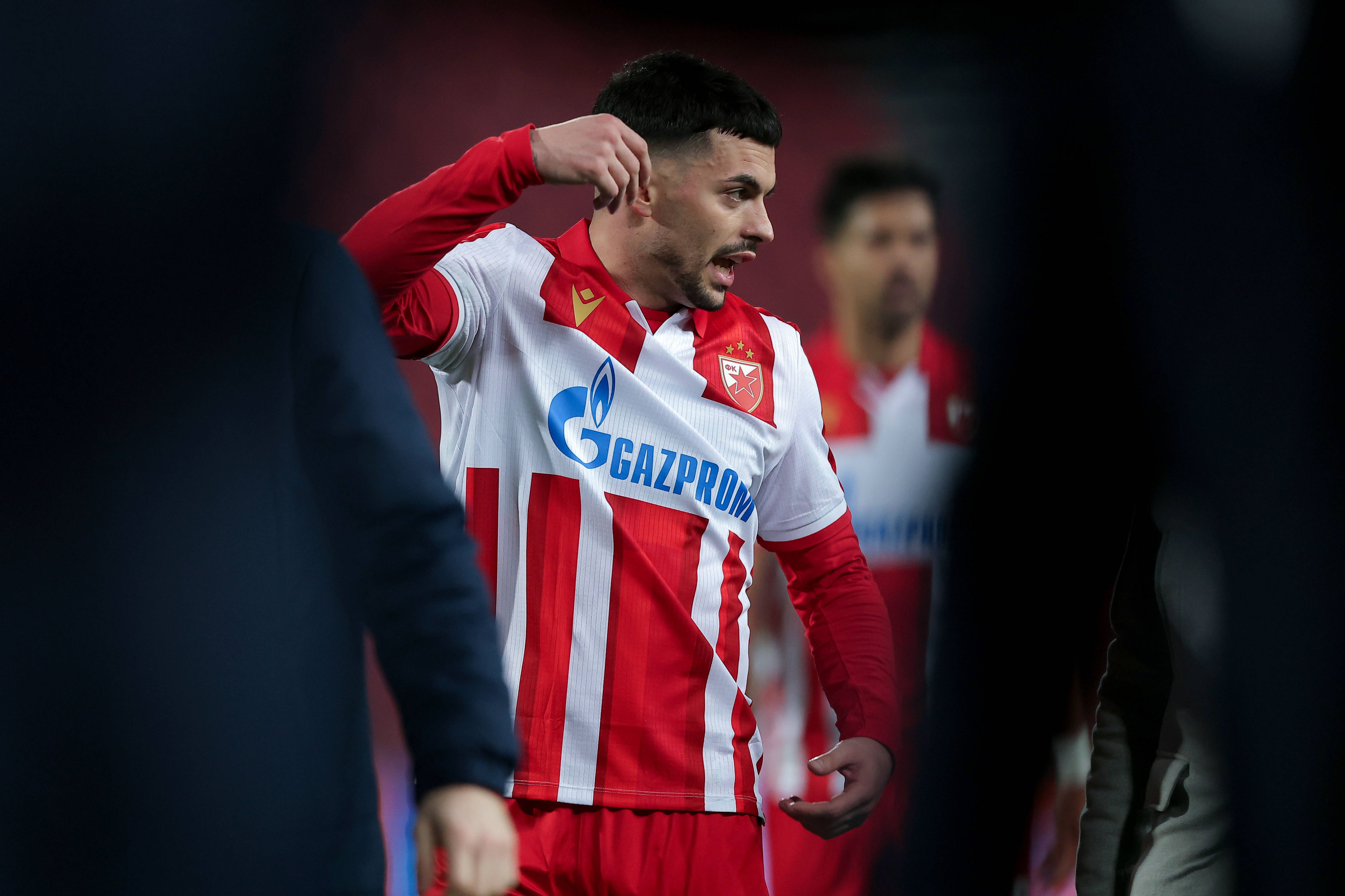 Nemanja Radonjic, do Estrela Vermelha, na Sérvia, e ex-Benfica em 2021/22