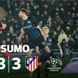 Seis golos e emoção até ao final: Atlético Madrid empata em Bruges (resumo)
