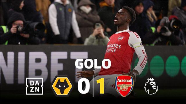 Saka já está a justificar a renovação! Golo de assinatura frente ao Wolves