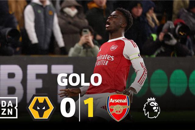 Saka já está a justificar a renovação! Golo de assinatura frente ao Wolves