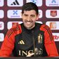 Thibaut Courtois em conferência de imprensa de antevisão ao Ucrânia-Bélgica