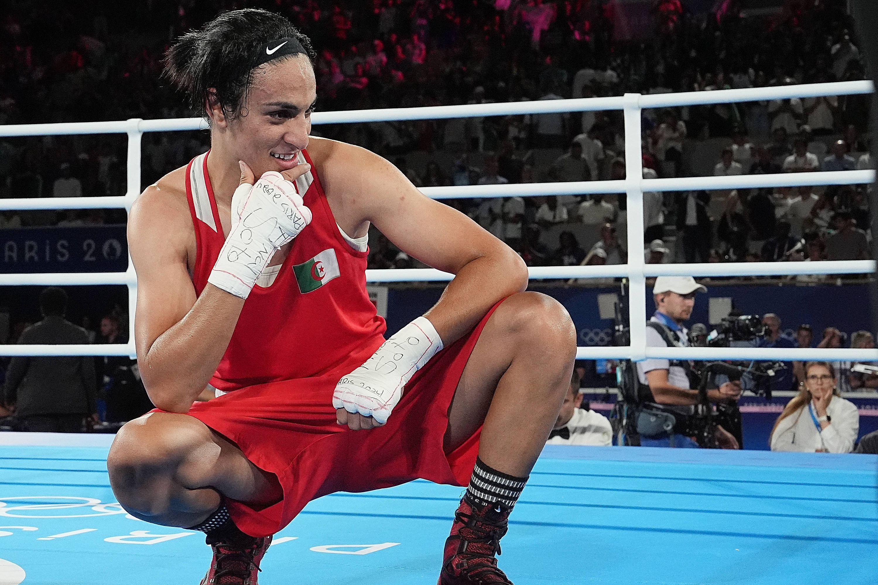 A regra dos testes de género aplicada às mulheres foi contestada pela pugilista argelina Imane Khelif junto do Tribunal Arbitral do Desporto (TAS). IMAGO