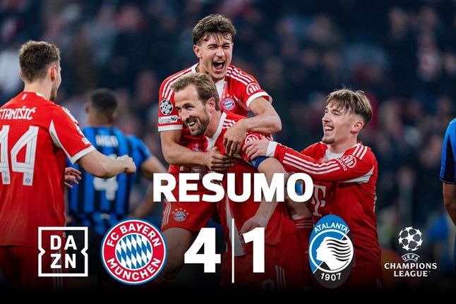 Bayern não tirou o pé do acelerador e voltou a golear a Atalanta (resumo)
