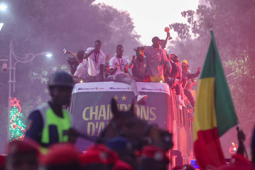Festa do Senegal no regresso a Dakar com a Taça da CAN, em janeiro