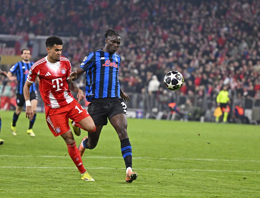 Luis Díaz marcou um dos golos do Bayern no jogo frente à Atalanta - FOTO:Imago