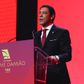 Rui Costa, presidente do Benfica, discursa na cerimónia de atribuição dos galardões Cosme Damião — Foto: SL Benfica
