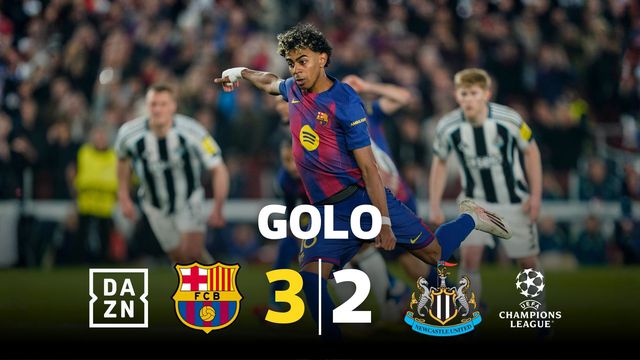 Lamine Yamal a fechar a primeira parte