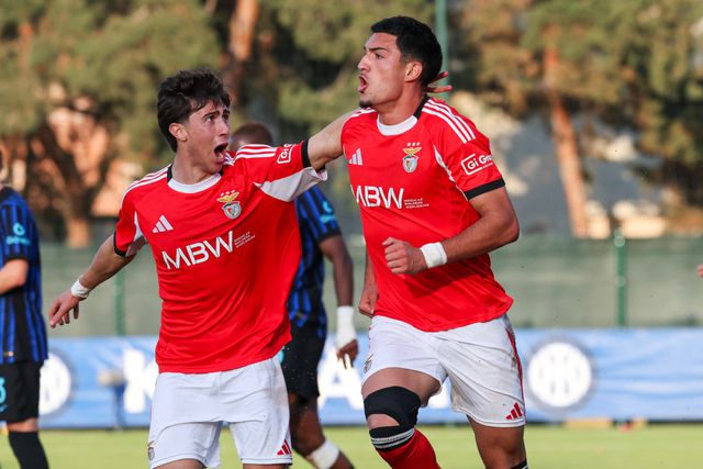 Coletta e Tiago Freitas, autores dos dois primeiros golos do Benfica