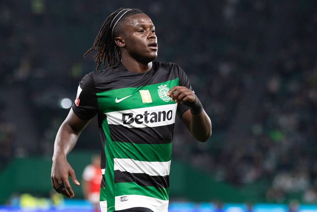 Geovany Quenda em ação pelo Sporting