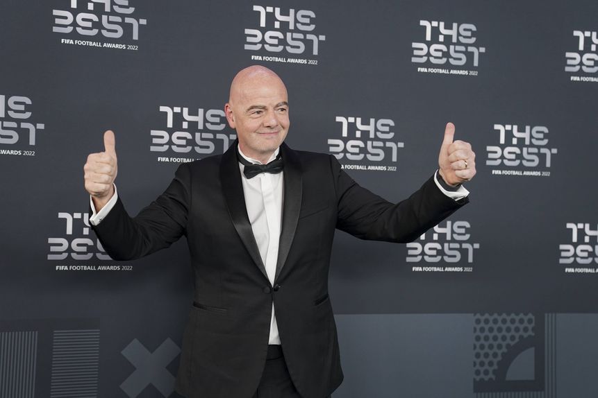 Gianni Infantino à entrada para a gala The Best
