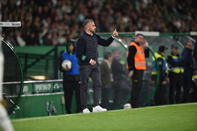 Rui Borges durante o Sporting-Moreirense