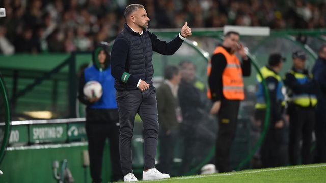 Rui Borges durante o Sporting-Moreirense
