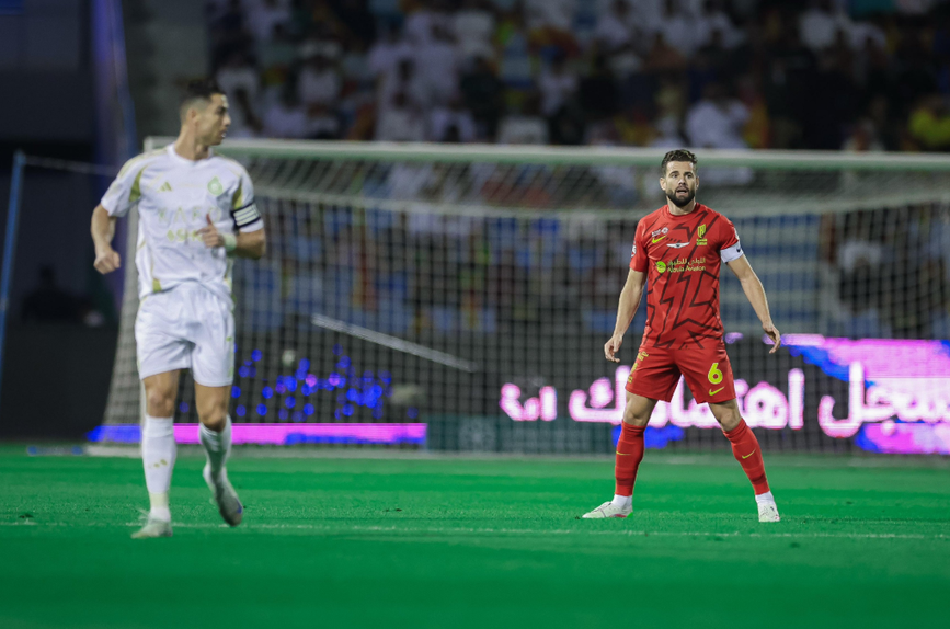 Ronaldo e Nacho foram colegas no Real Madrid. Foto @AlQadsiahEN/X