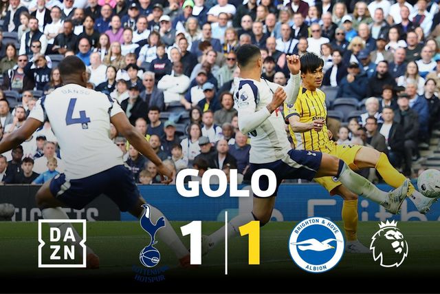 Golaço de Mitoma atira Tottenham novamente para zona de descida
