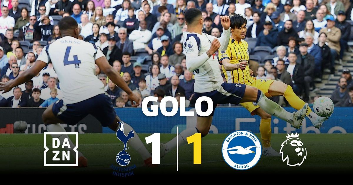Golaço de Mitoma atira Tottenham novamente para zona de descida