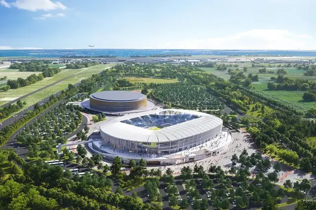 Eis a imagem do futuro recinto desportivo apresentado em maqueta