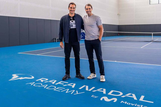 Rafael Nadal e Roger Federer juntos em campanha publicitária