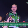 Imperdível: Nuno Santos a 'cantar' o hino do Sporting