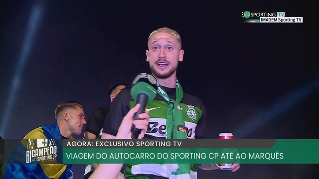Imperdível: Nuno Santos a 'cantar' o hino do Sporting