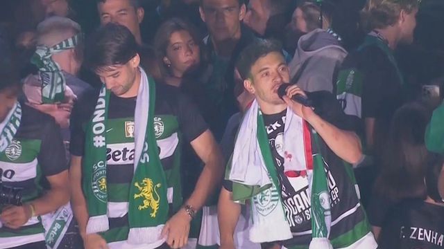 Pote imita 'mic drop' de Amorim: «Dizem que jamais seremos tricampeões sem o Gyokeres...»