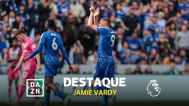 VÍDEO: no fim da lenda de Vardy o testemunho foi entregue a um português