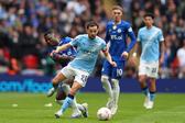 Bernardo Silva em ação pelo Manchester City frente ao Chelsea