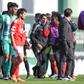 A reação de Sandro Cruz no final da partida em Vila do Conde - Foto: A BOLA