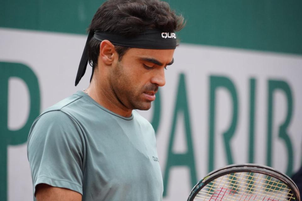 Kiko Silva, 238.º do ranking ATP, foi o primeiro português a entrar em ação. Foto Anastasia Barbosa/FPT