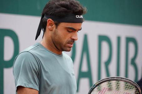 Kiko Silva, 238.º do ranking ATP, foi o primeiro português a entrar em ação. Foto Anastasia Barbosa/FPT